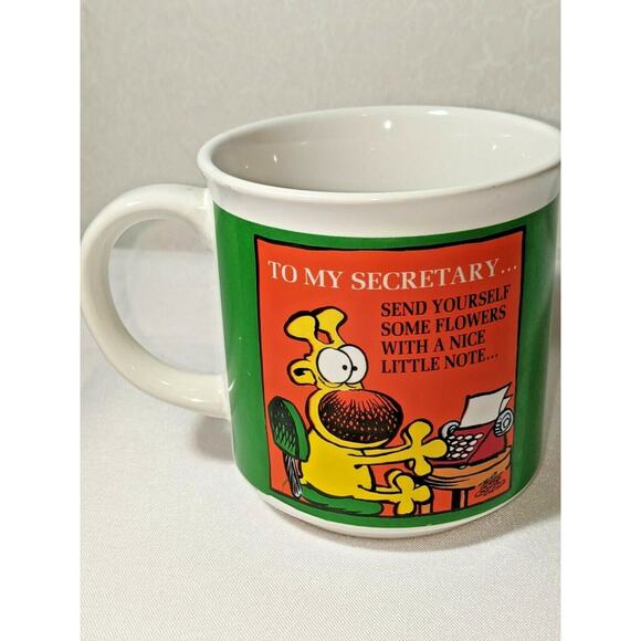 Vintage 1989 Grimmy Coffee Mug "To My Secretary" Comic Strip MGM Licensed - Picture 6 of 7